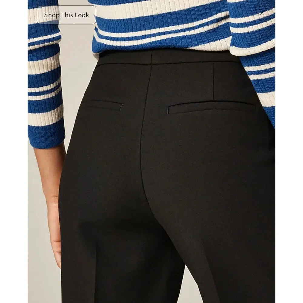 J. Crew Kate straight-leg pant in four-season stretch Black NWT size 12T